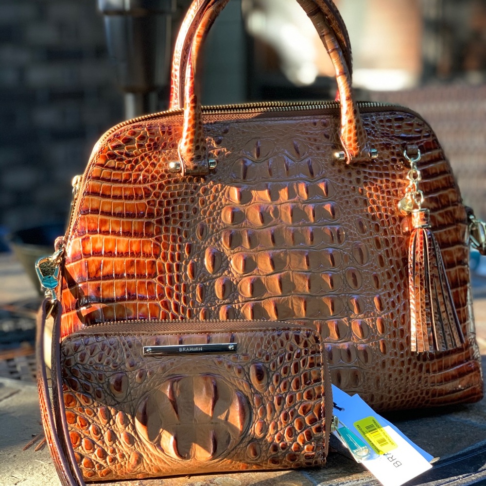 SOLD!!!!!!!!!Brahmin Sydney Toasted Almond Satchel